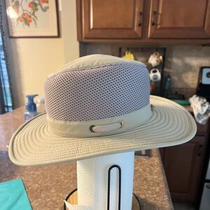 Tilly Hat Endurables Size 7 22in Light Weight Beige Mesh Top Soft Chin Straps